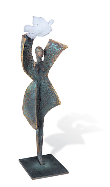 Studie zur Friedensfigur 2017, Bronze © Bettina Scholl-Sabbatini